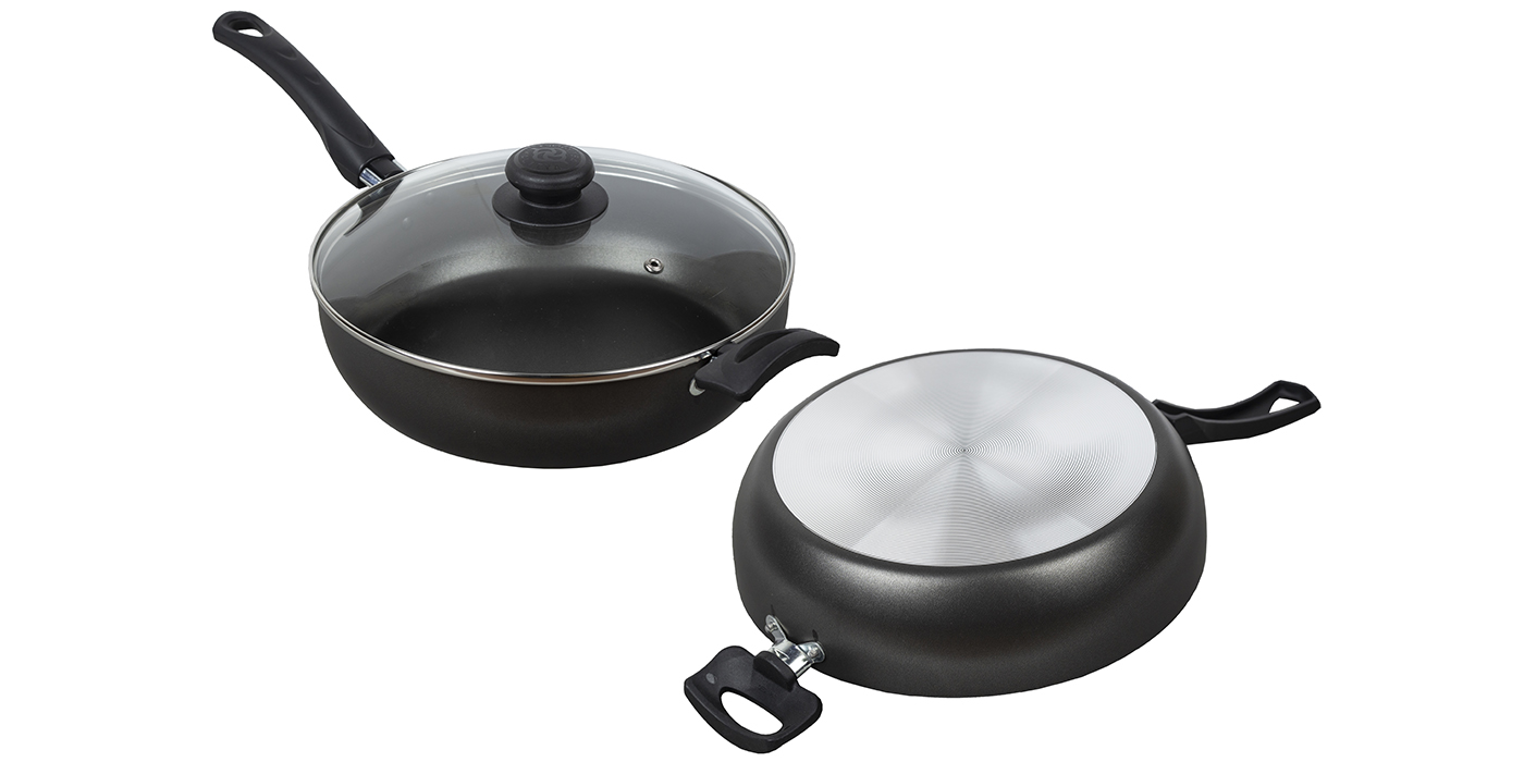 картинка Сотейник ATLAS (Атлас) Ø 26 см - 2 ручки, стеклянная крышка от торговой марки Калитва ТМ