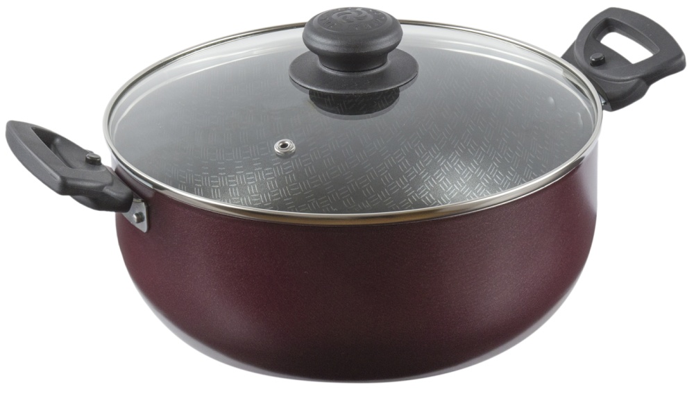 картинка Кастрюля LACE (Кружево) 4,0 л, Ø 24 см - 2 съемные ручки, стеклянная крышка от торговой марки Калитва ТМ