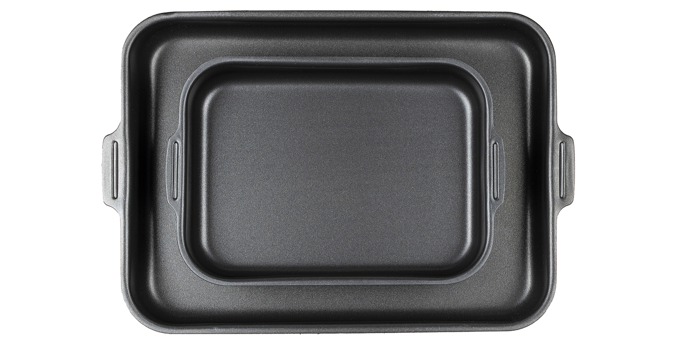 картинка Набор противней САТИН 190х250, 270х350мм - 2 ручки от торговой марки Калитва ТМ