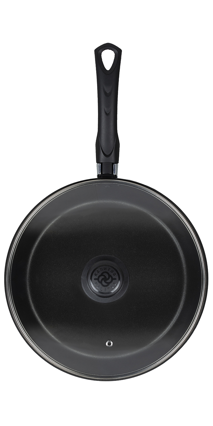 картинка Сковорода ATLAS (Атлас) Ø 24 см - 1 ручка, стеклянная крышка от торговой марки Калитва ТМ