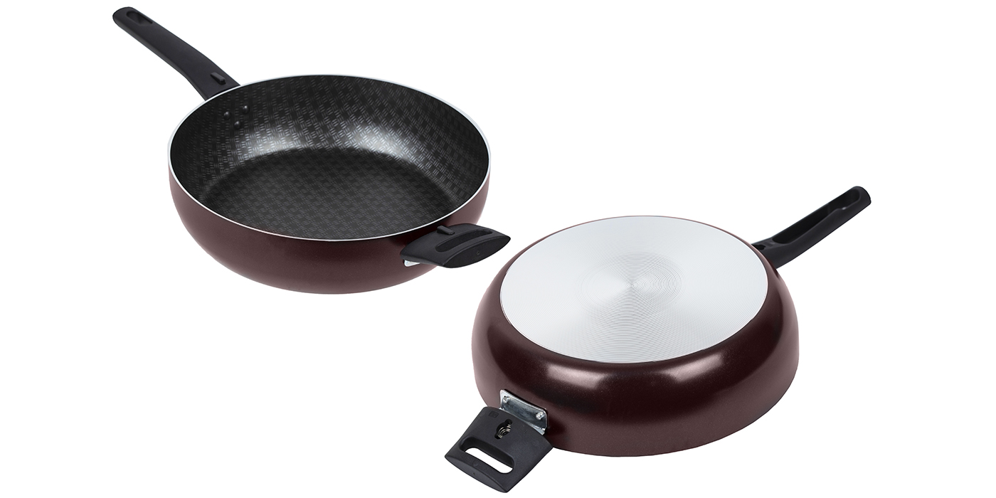 картинка Сотейник LACE (Кружево) Ø 26 см - 2 съемные ручки, стеклянная крышка от торговой марки Калитва ТМ