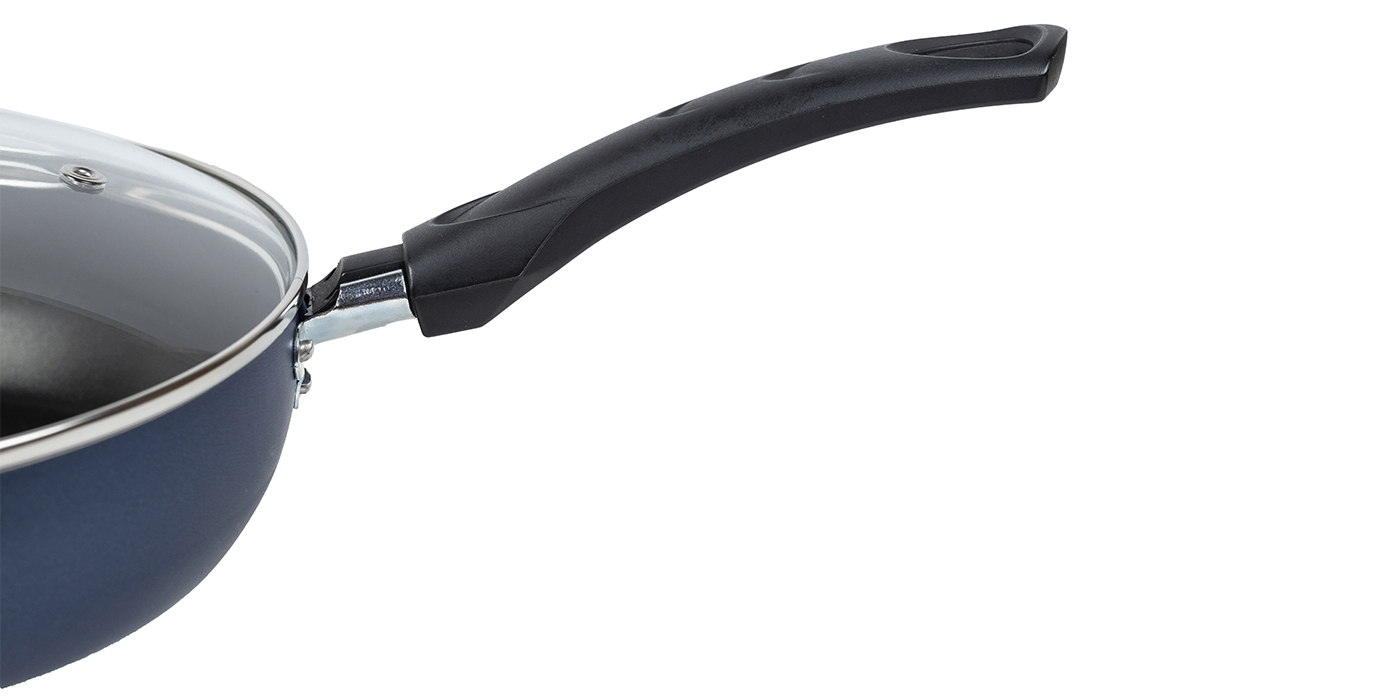 картинка Сотейник AZURE (Сатин) Ø 24 см - 1 ручка, стеклянная крышка от торговой марки Калитва ТМ