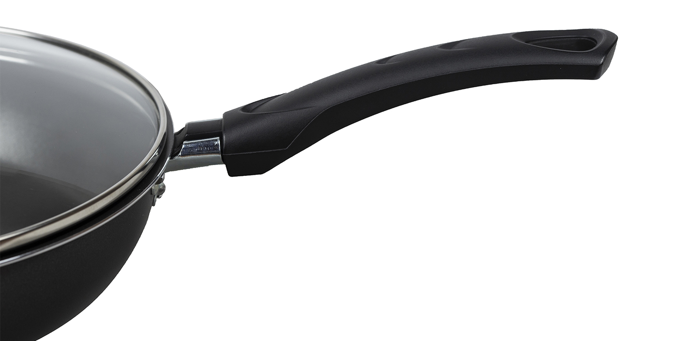 картинка Сковорода ATLAS (Атлас) Ø 24 см - 1 ручка, стеклянная крышка от торговой марки Калитва ТМ