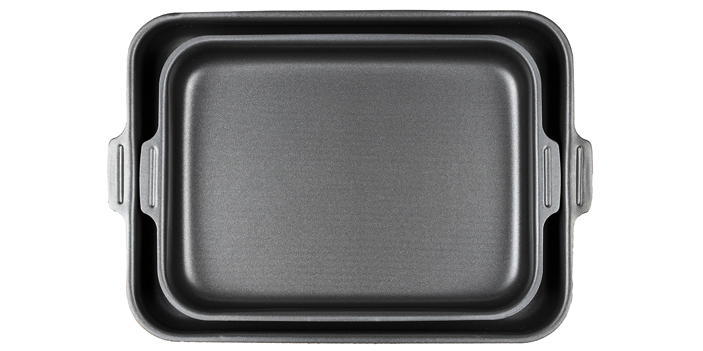 картинка Набор противней САТИН 230х300, 270х350мм - 2 ручки от торговой марки Калитва ТМ