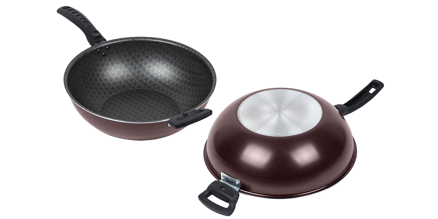 картинка Сковорода ВОК LACE (Кружево) Ø 28 см - 2 съемные ручки от торговой марки Калитва ТМ