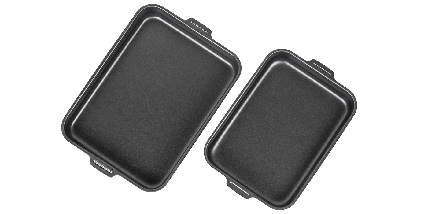 картинка Набор противней САТИН 230х300, 270х350мм - 2 ручки от торговой марки Калитва ТМ