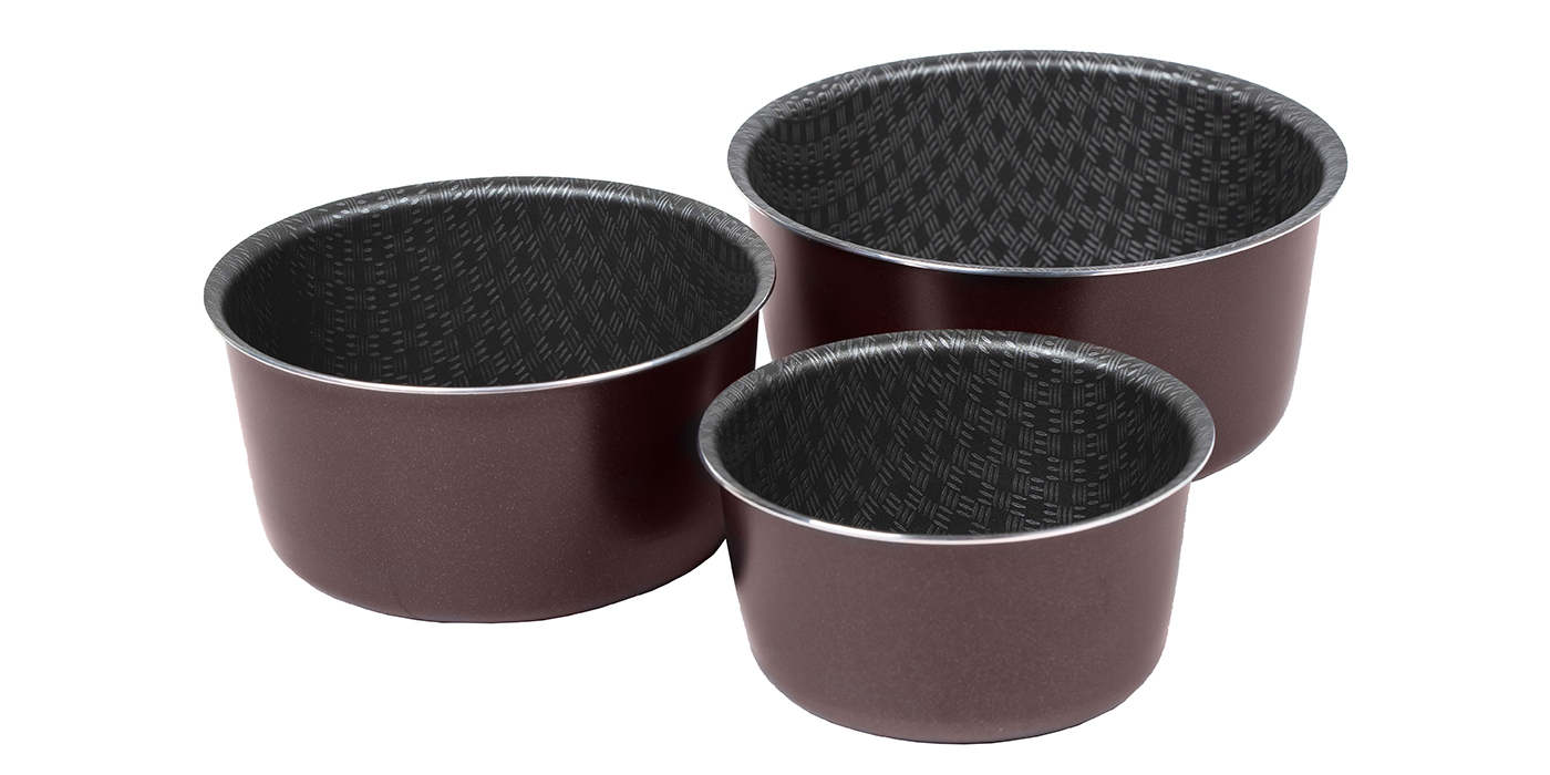 картинка Набор форм для куличей LACE (Кружево) Ø 14/16/18 см от торговой марки Калитва ТМ