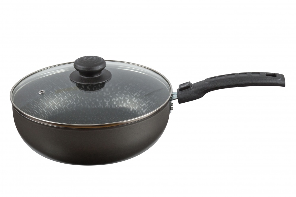 картинка Сотейник LINUM (Лён) Ø 24 см - 1 съемная ручка, стеклянная крышка от торговой марки Калитва ТМ