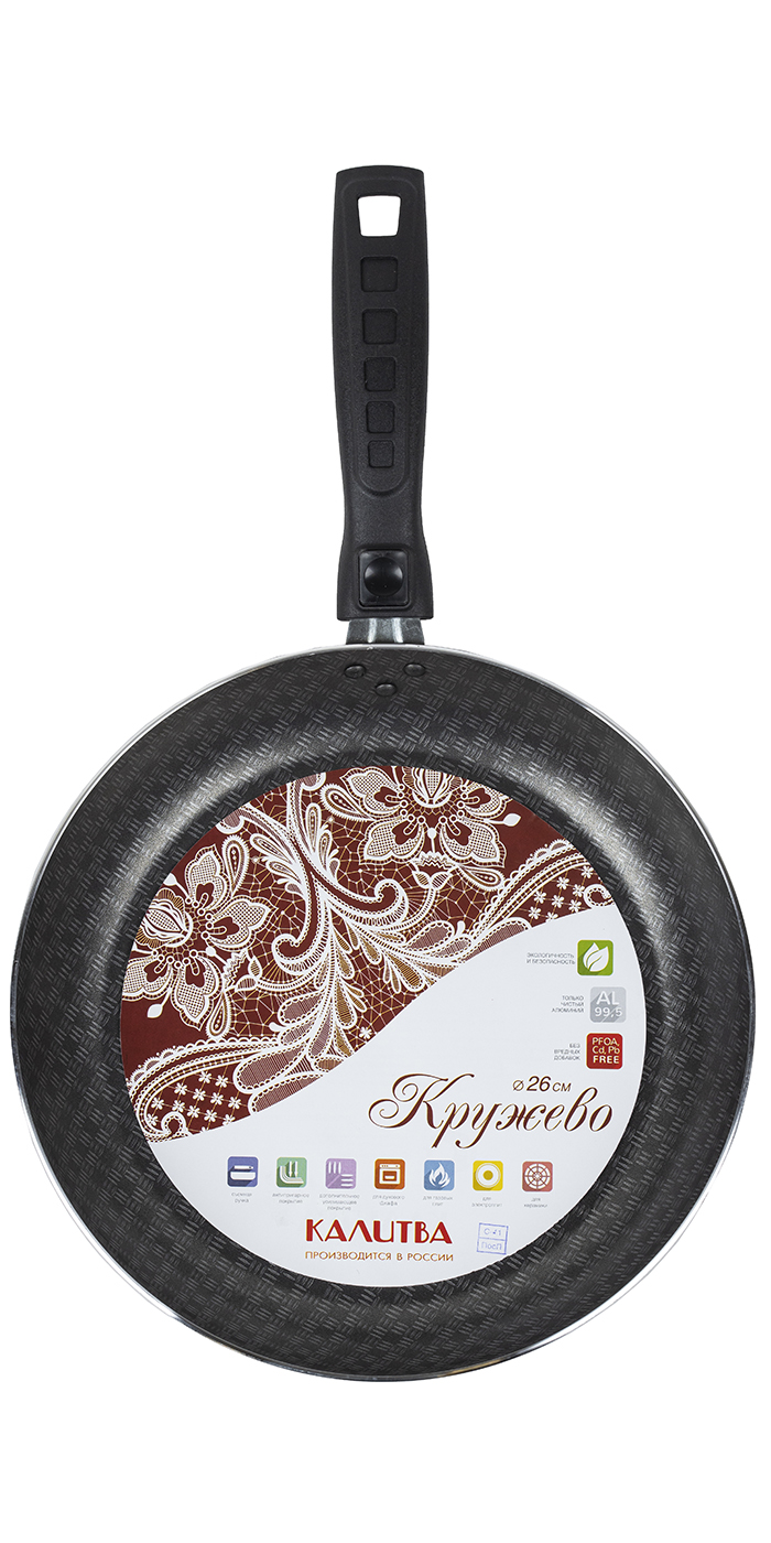 картинка Сковорода LACE (Кружево) Ø 26 см - 1 съемная ручка от торговой марки Калитва ТМ