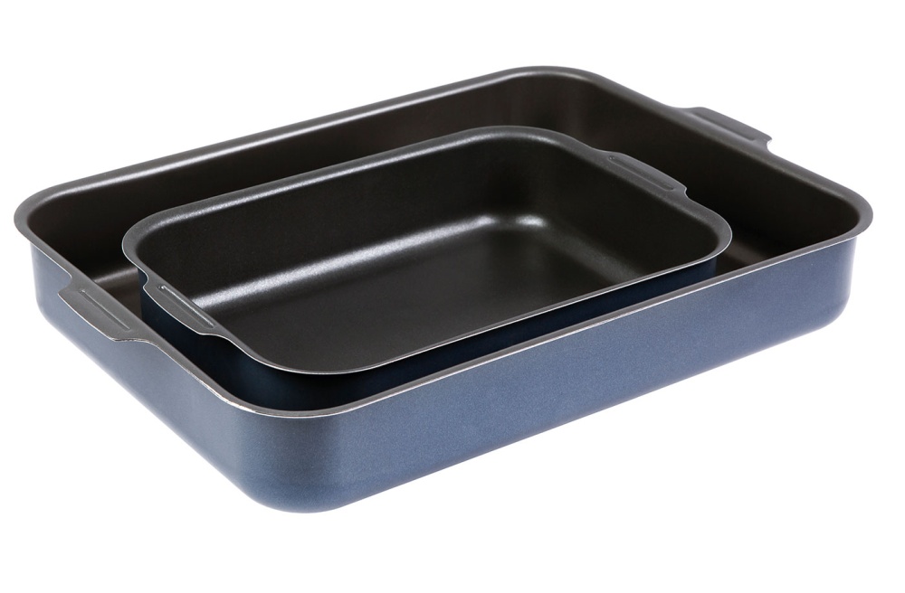 картинка Набор противней САТИН 190х250, 270х350мм - 2 ручки от торговой марки Калитва ТМ