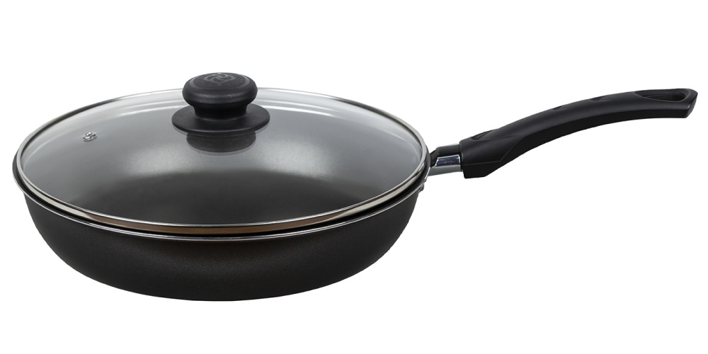 картинка Сковорода ATLAS (Атлас) Ø 24 см - 1 ручка, стеклянная крышка от торговой марки Калитва ТМ