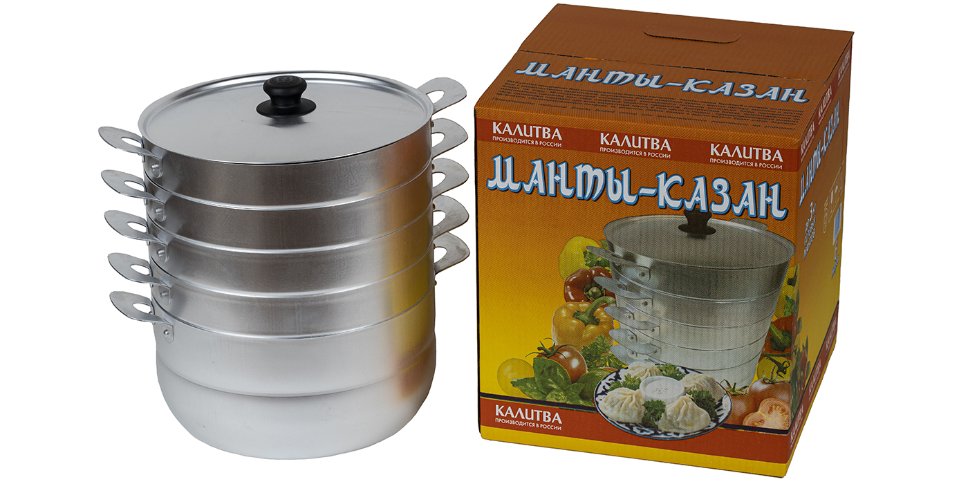 Манты-казан 6,0 л, с 4-мя сетками, 3,0 кг.