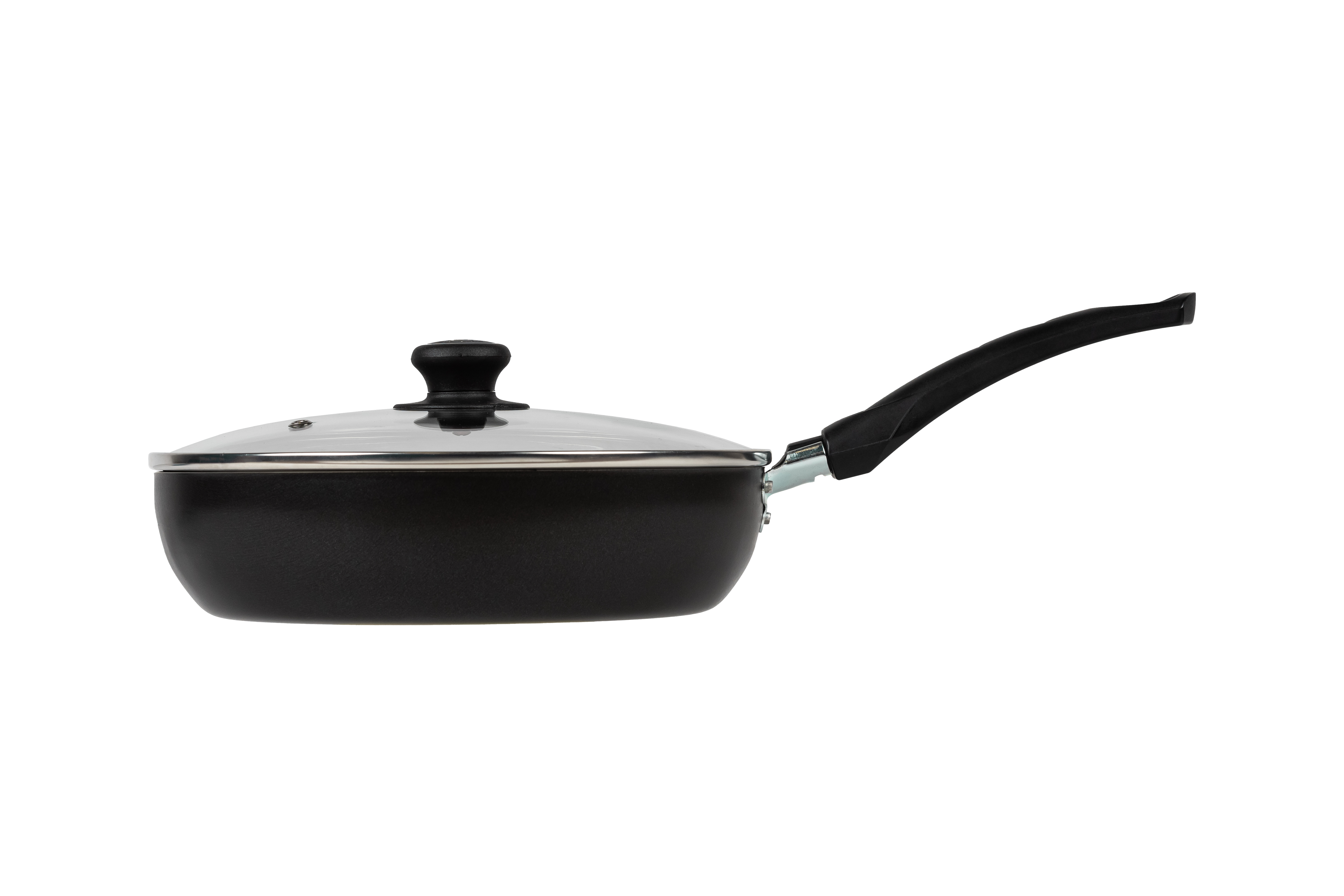 картинка Сотейник АТЛАС Ø 24 см - 1 ручка, стеклянная крышка от торговой марки Калитва ТМ