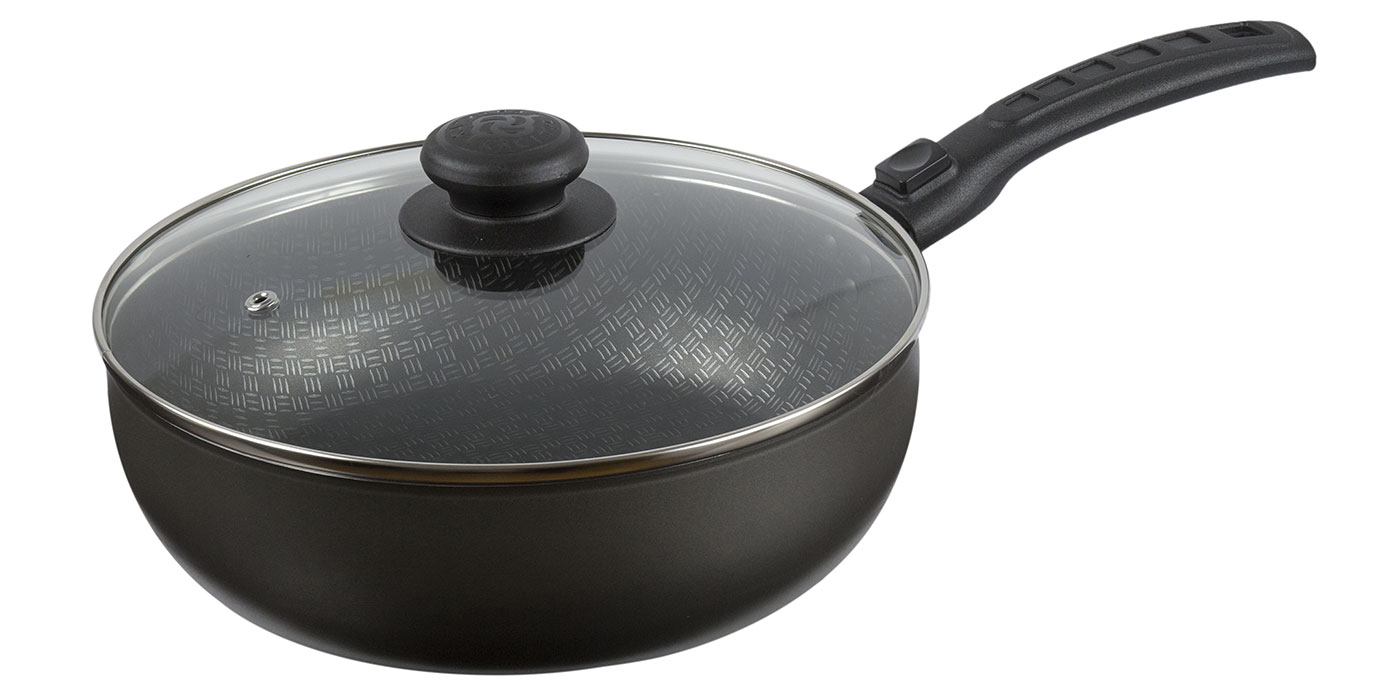 картинка Сотейник LINUM (Лён) Ø 24 см - 1 съемная ручка, стеклянная крышка от торговой марки Калитва ТМ