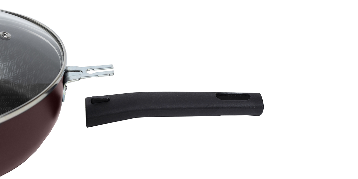 картинка Сотейник LACE (Кружево) Ø 26 см - 2 съемные ручки, стеклянная крышка от торговой марки Калитва ТМ